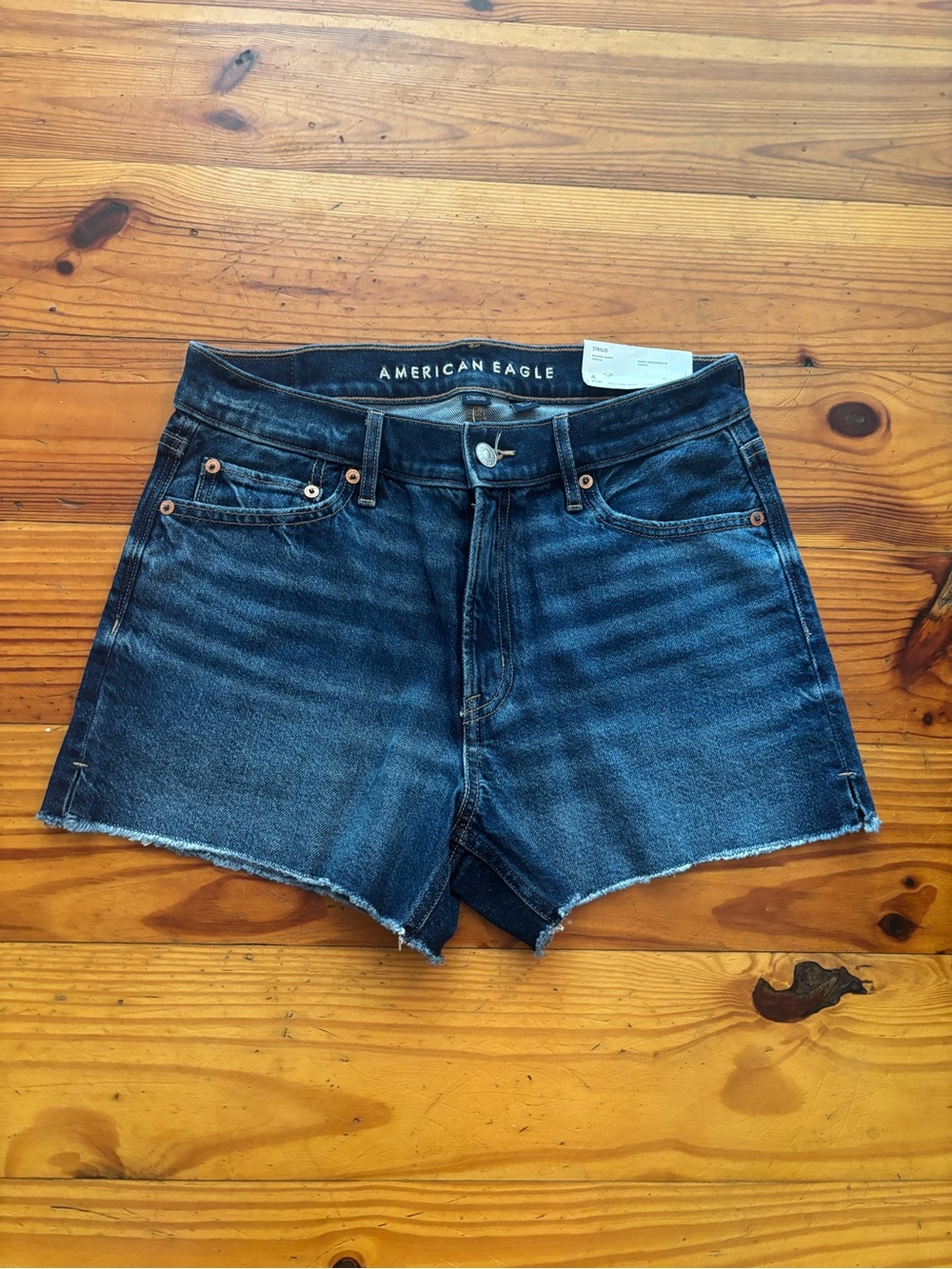 American Eagle Outfitters Dark Indigo Cutoff High-Rise Denim Shorts new